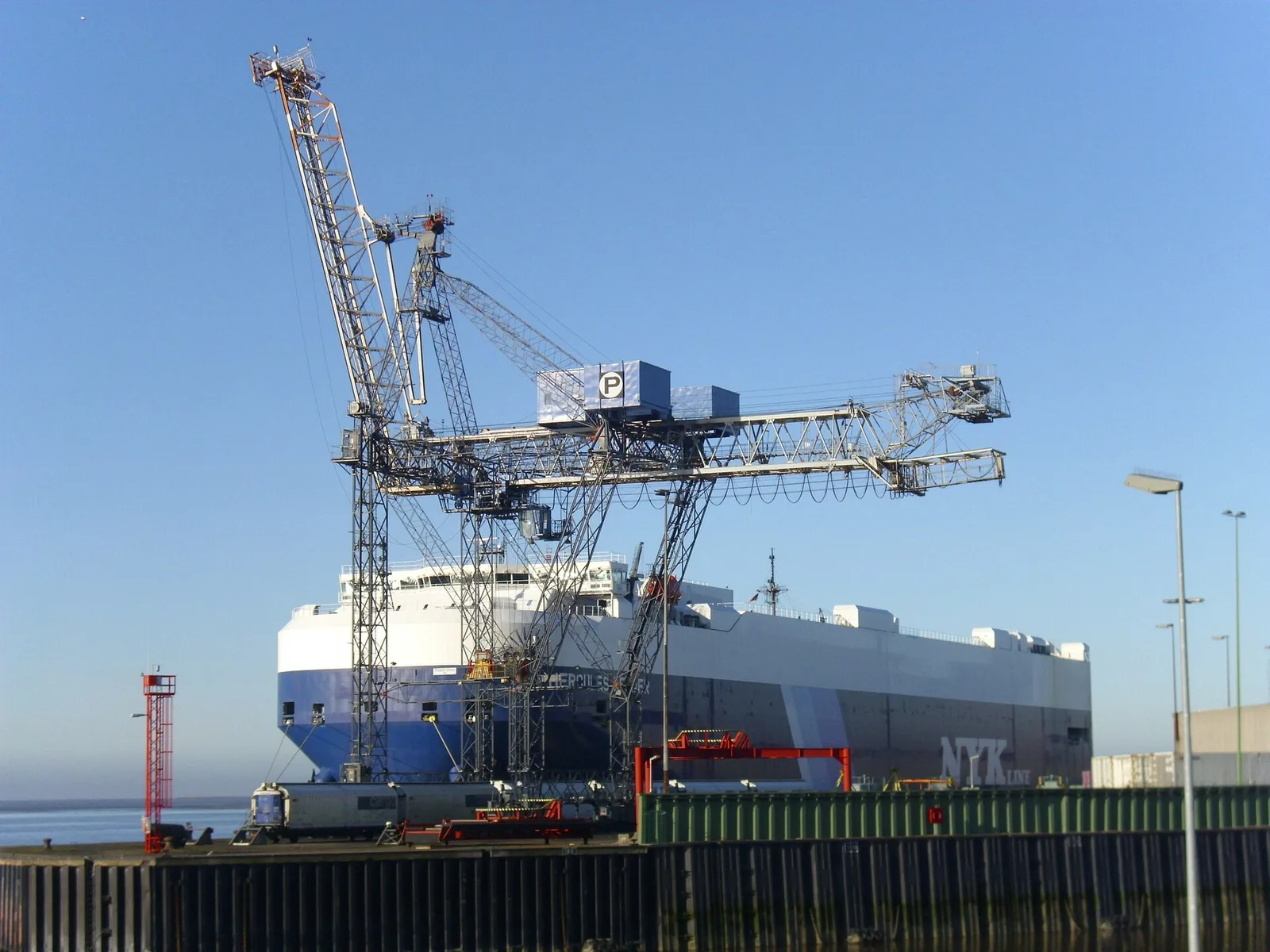 NYK car carrier Hercules Leader alongside the quay